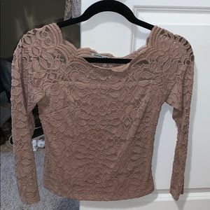 Charlotte Russe lace top- size M